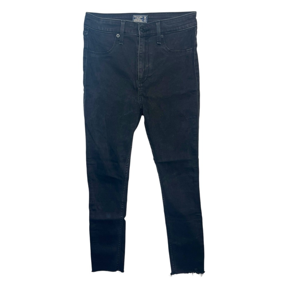 Abercrombie Fitch Simone High Rise Jean Legging Ankle Black Womens Size 26